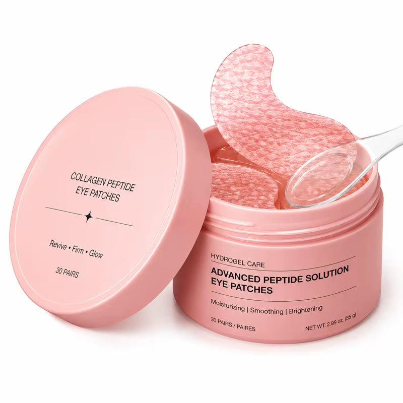 PDRN Peptide Eye Patches Korean Collagen Hydrogel under Eye Mask anti Aging Dark Circles Brightening Firm Eye Pads Private Label